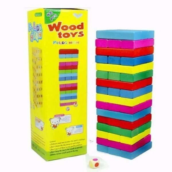 ของเล่นไม้เกมส์จังก้าขนาดใหญ่แบบสี - Image 2