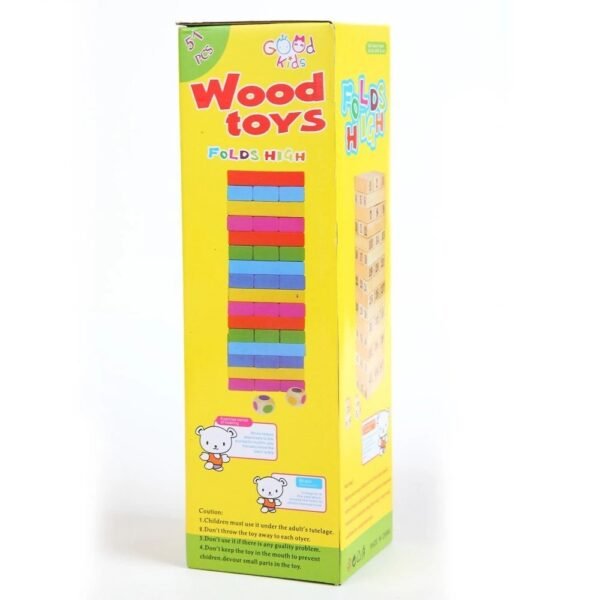 ของเล่นไม้เกมส์จังก้าขนาดใหญ่แบบสี
