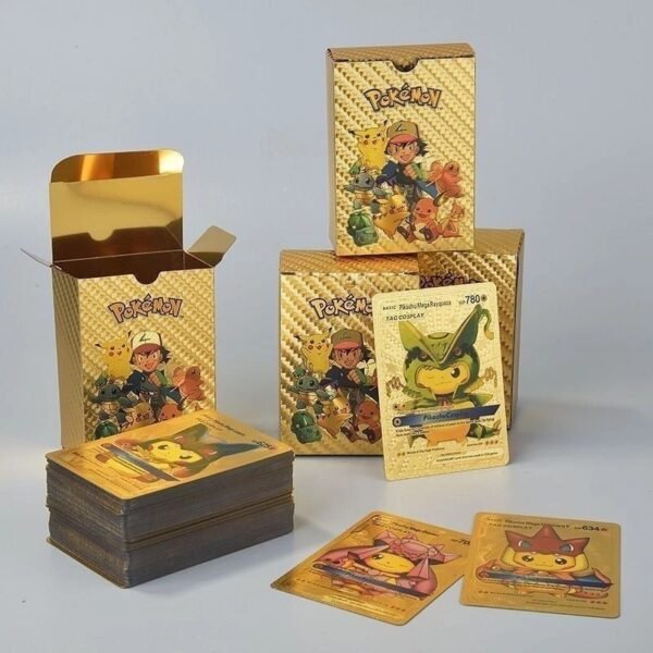 Pokemon Gold Foil Cards 55 ชิ้น